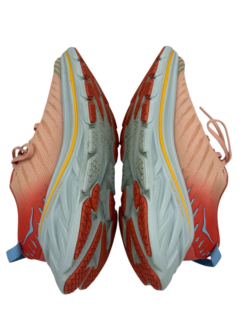 HOKA Bondi X Size 7 Orange & Blue Running Sneakers - Picture 12 of 16